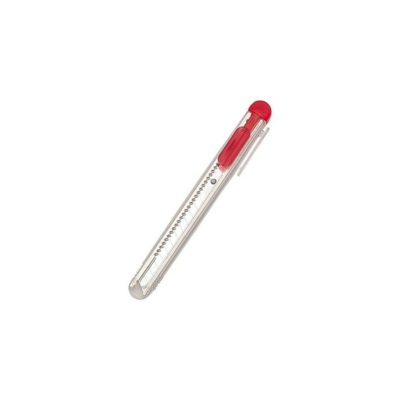 NT Cutter breekmes, rood transparant, 9 mm, metalen geleiding