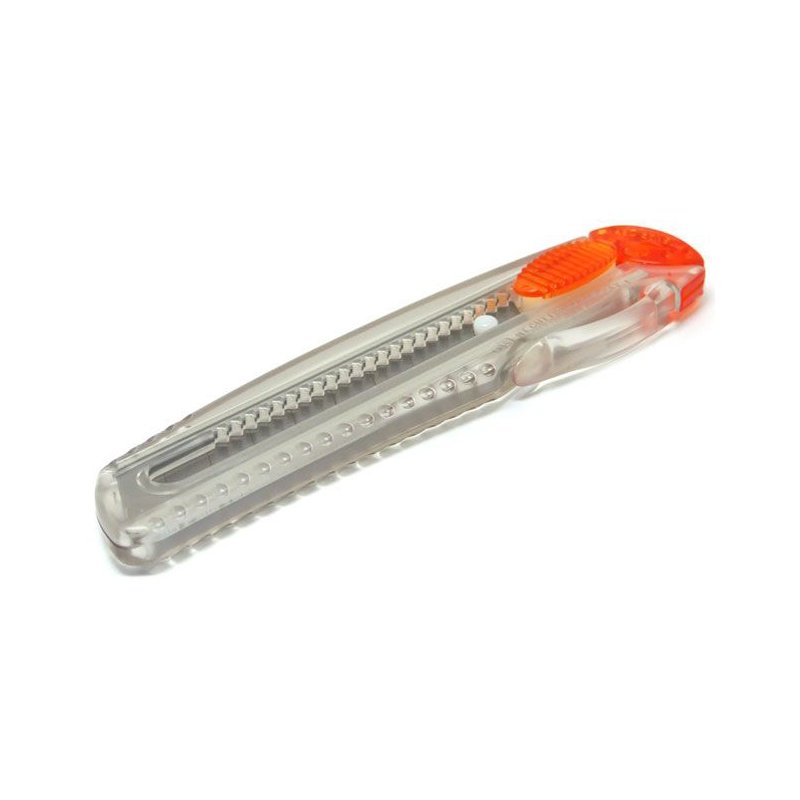 NT Cutter couteau à lames rétractables professionnel, 18 mm, orange transparent
