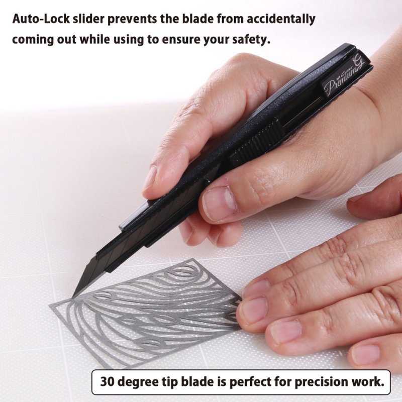 NT Cutter PMGA-EVO2 precisiecutter, zwart aluminium, 30° Black-Blade