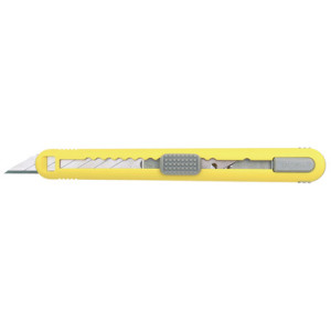 NT Cutter afbreekmes A553P, kunststof geel, klingenmagazijn, 30 graden