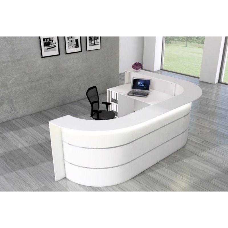 kerkmann L-comptoir BARI, blanc/anthracite, 3250×2320×1120 mm