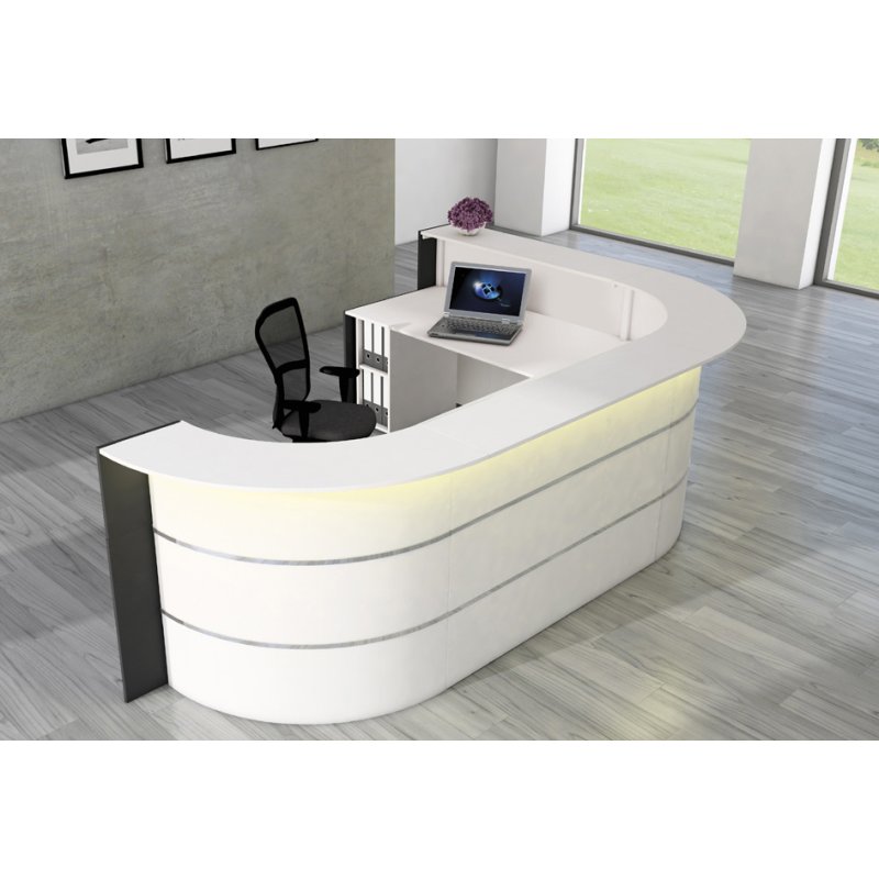 kerkmann L-comptoir BARI, blanc/anthracite, 3250×2320×1120 mm