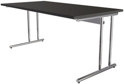 kerkmann bureau ARTLINE, hoogteverstelbaan, 2000×1000 mm, antraciet