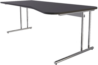kerkmann PC-bureau ARTLINE, hoogte verstelbaar, wit, 195 cm breed