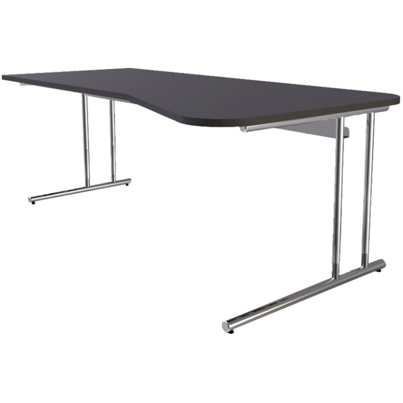 kerkmann Bureau PC ARTLINE, réglable en hauteur, anthracite, largeur 195 cm