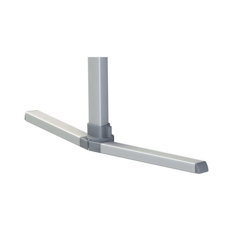 FRANKEN pieds de table PRO pliables, ajustable en hauteur 5 positions, aluminium argent, 2 pièces