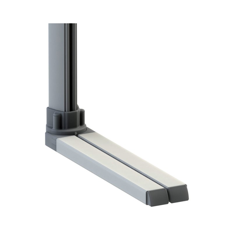 FRANKEN pieds de table PRO pliables, ajustable en hauteur 5 positions, aluminium argent, 2 pièces