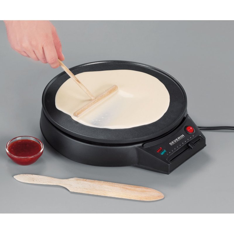 SEVERIN pannenkoekenbakker CM 2198, 1.000 Watt, zwart, 300 mm