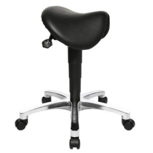 Topstar bureaukruk Bonanza, echt leer, zwart, 500-690 mm