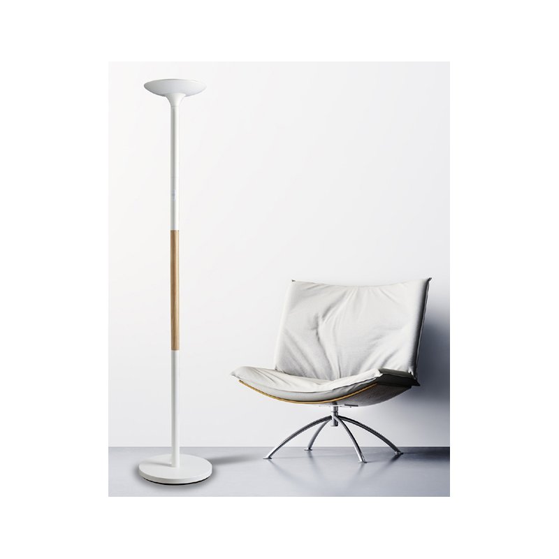 UNiLUX Lampadaire LED PRYSKA, dimmable, hêtre/noir, 1,8 m