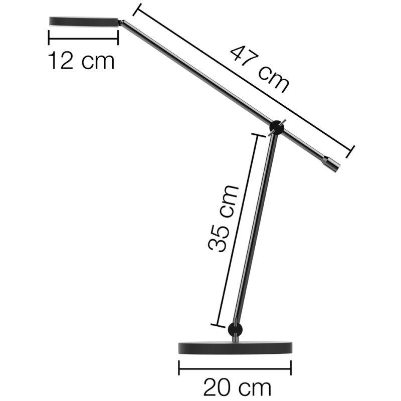 UNiLUX daylight lamp Sunlight, dimmable, black, app control