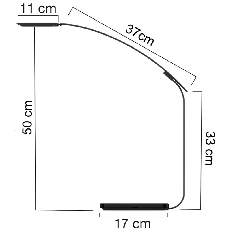 UNiLUX lampe de jour TIMELIGHT dimmable noir