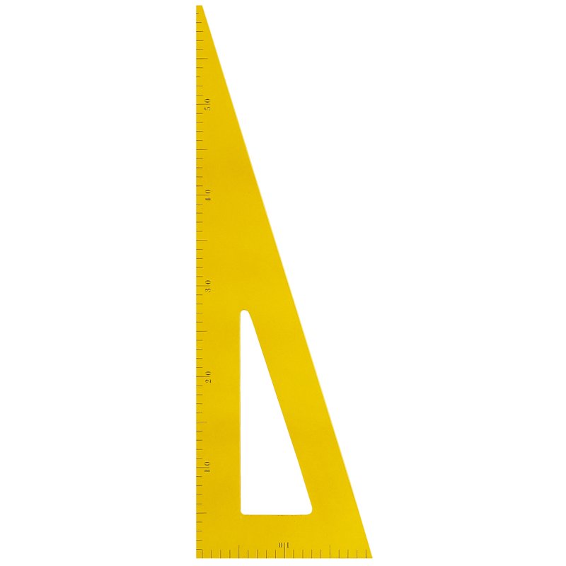 Wonday équerre à dessin graduée, jaune, magnétique, 60 degrés, 600 mm