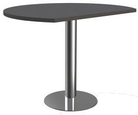 Kerkmann bijzettafel ARTLINE, hoogteverstelling, antraciet, 1000 mm diameter