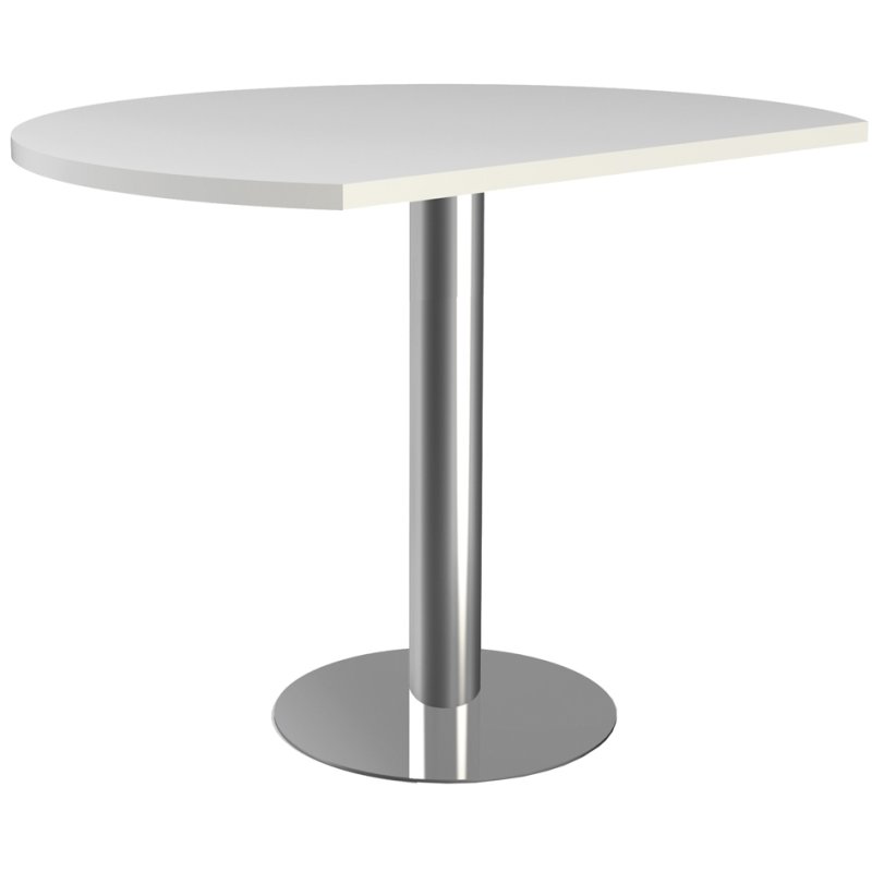 Kerkmann table d'appoint ARTLINE, hauteur réglable, blanc, diamètre 100 cm