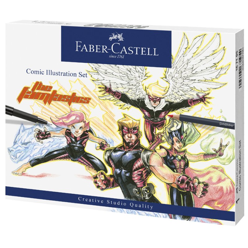 Faber-Castell crayons de dessin PITT artist pen, Comic set, 15 pièces