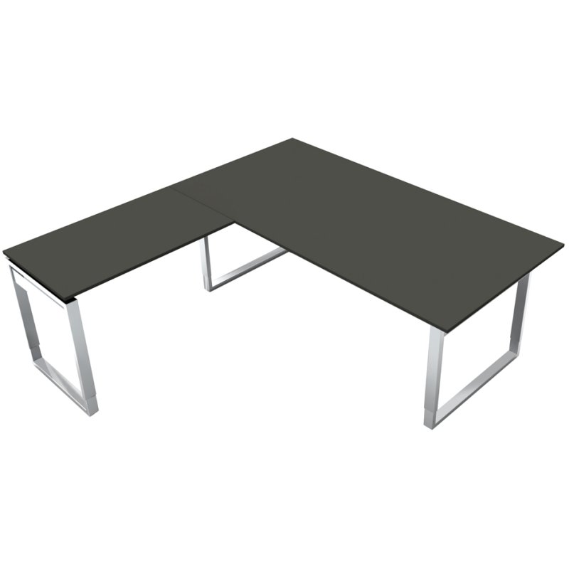 kerkmann bureau AVETO avec surélévation, hauteur réglable, blanc, 180×80 cm