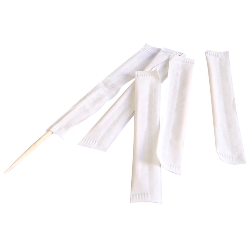 NATURE Star birchwood toothpicks, natural, individually wrapped, 66 mm, 1000 pieces