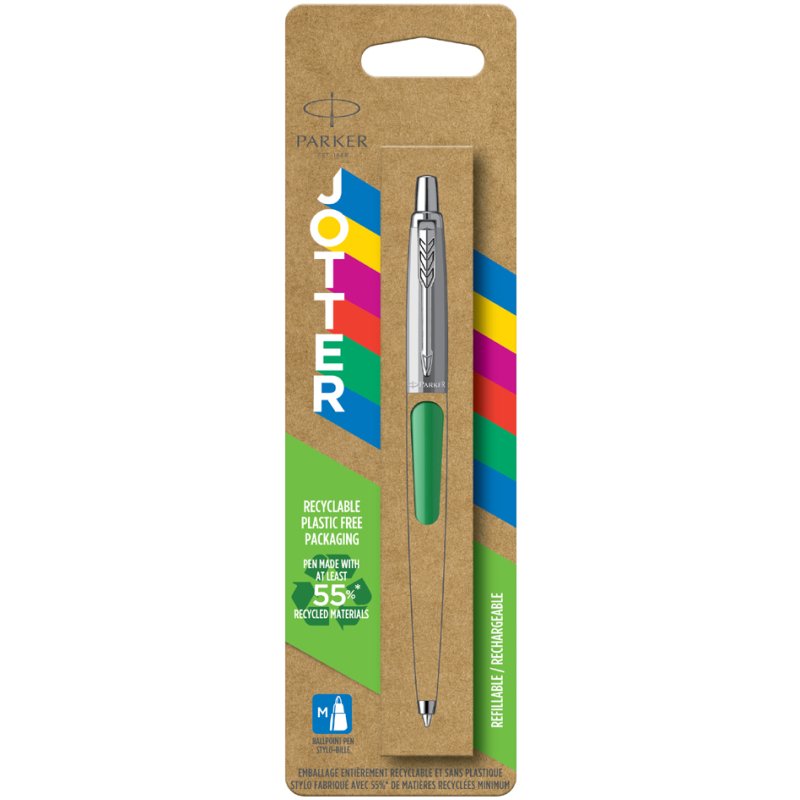 PARKER Jotter Originals stylos à bille rétractables, vert, encre bleue, M