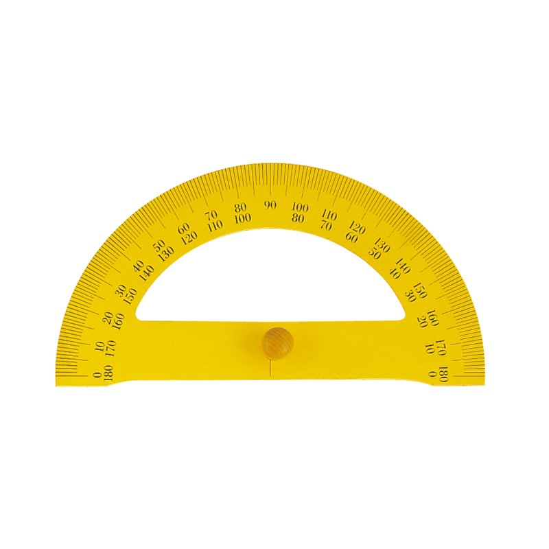 Wonday équerre magnétique demi-rond, 180 degrés, bois 350 mm, laqué jaune