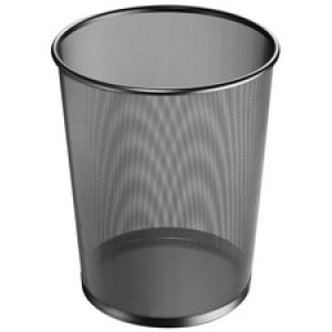 herlitz papiermand Manhattan, 18 liter, zwart, draadmetaal