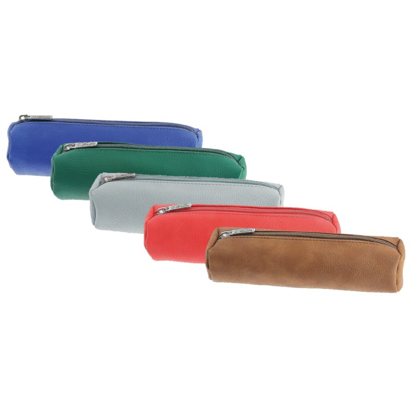 herlitz serviette en cuir synthétique, fermeture éclair, 200×60×60 mm, 5 pièces