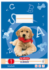 Herlitz schoolschrift A4, gelijnd, 32 vel, hondmotief
