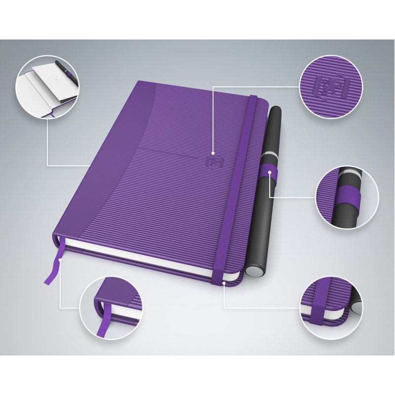 Oxford Carnet Signature B5, quadrillé, couleurs vives, 80 feuilles