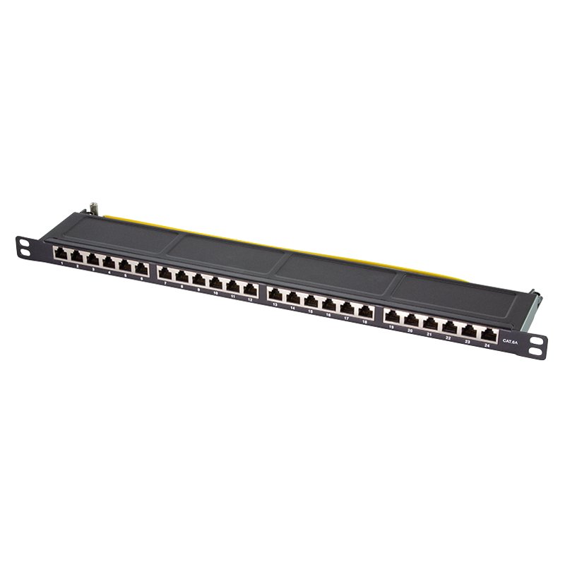 LogiLink Professional 19" patch panel Cat.6A, 24 ports, light grey, 0.5 U