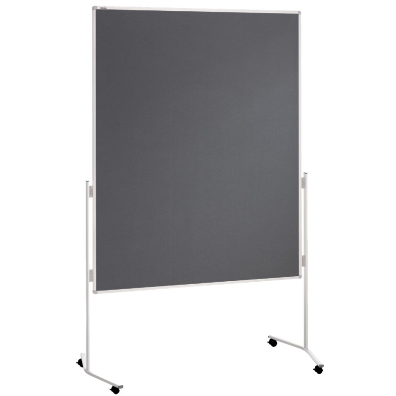 FRANKEN moderatietafel ECO, 1200×1500 mm, vilt grijs, aluminium frame