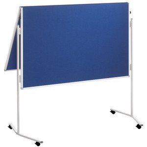 FRANKEN moderatietafel ECO 150×120, dubbelzijdig vilt, aluminium frame, zwenkwielen