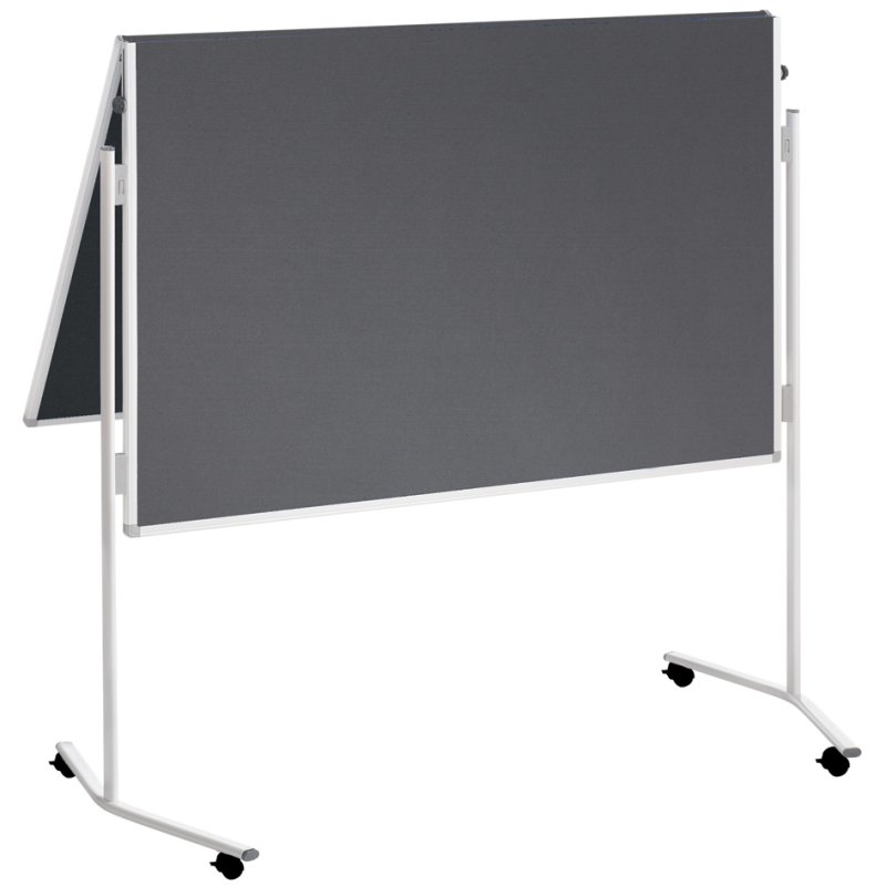 FRANKEN moderatietafel ECO 150×120, dubbelzijdig vilt, aluminium frame, zwenkwielen