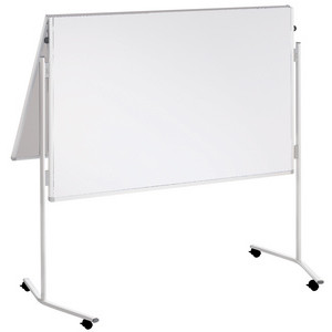 FRANKEN moderatietafel ECO, 150×120 cm, karton wit, aluminium frame