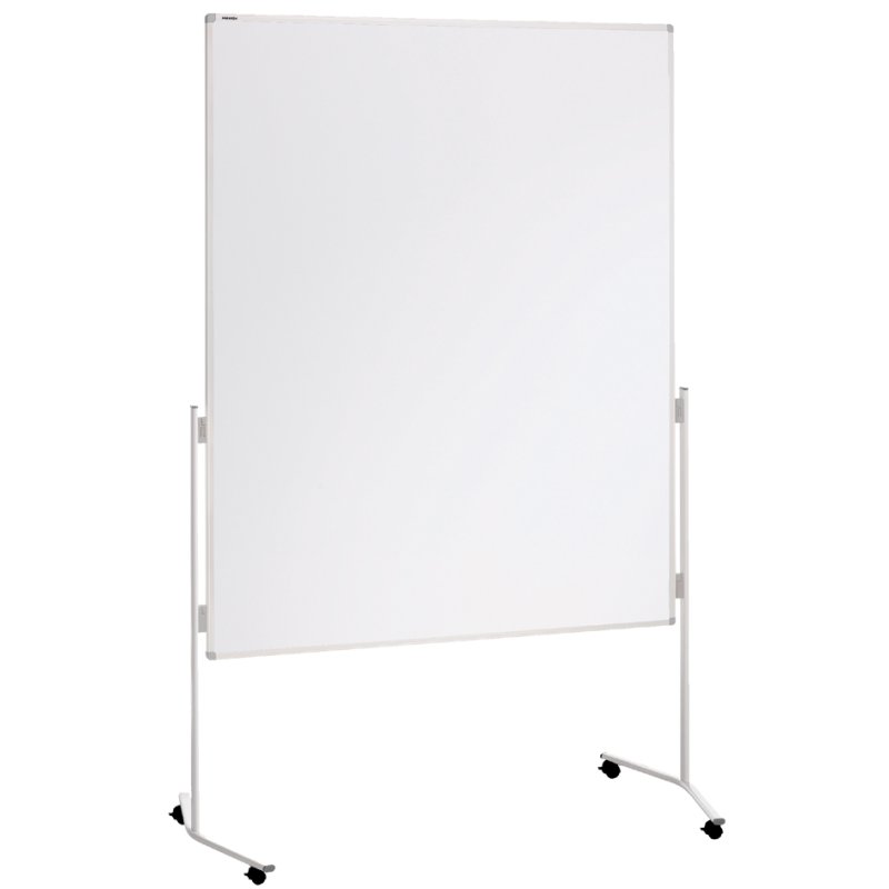 FRANKEN moderatietafel ECO, 150×120 cm, karton wit, aluminium frame