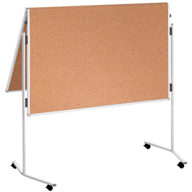 FRANKEN moderatietafel ECO, 2x 750 x 1200 mm, kurk bruin, aluminium frame