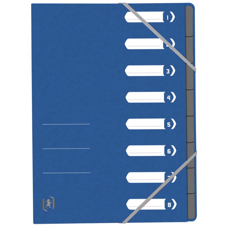 Oxford Top File+ A4 sorting folder, blue, 8 compartments