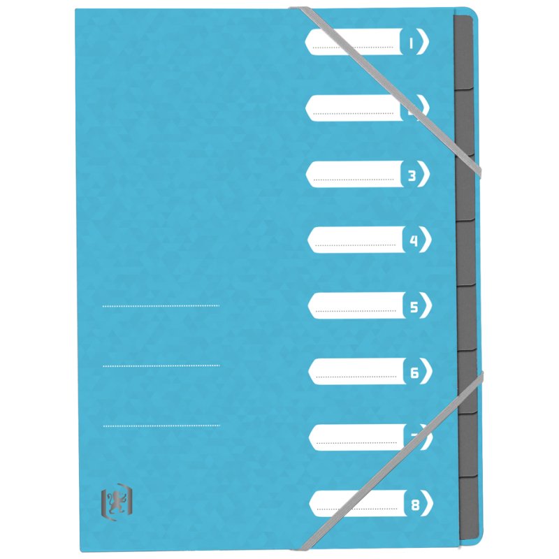 Oxford Top File+ A4 sorting folder, blue, 8 compartments