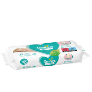 Pampers babydoekjes Gevoelige Huid, navulverpakking, parfum-/alkoholfvrij, 52 stuks