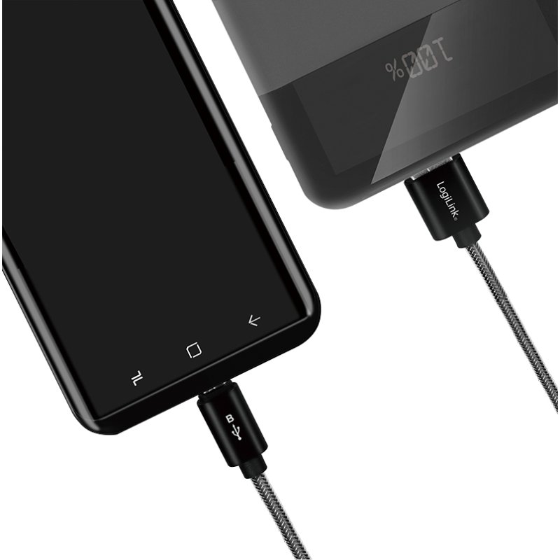 LogiLink Câble USB vers Micro USB, noir/gris, 1,0 mètre