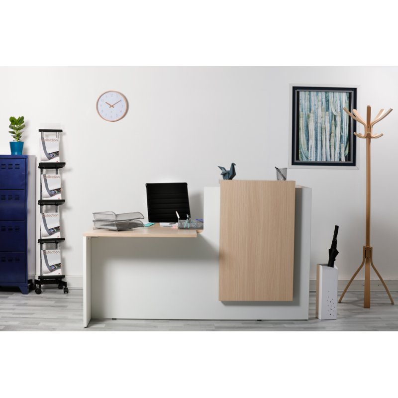 ALBA garderobestandaard CAFE, donker hout, 176 cm hoogte, 10 haken