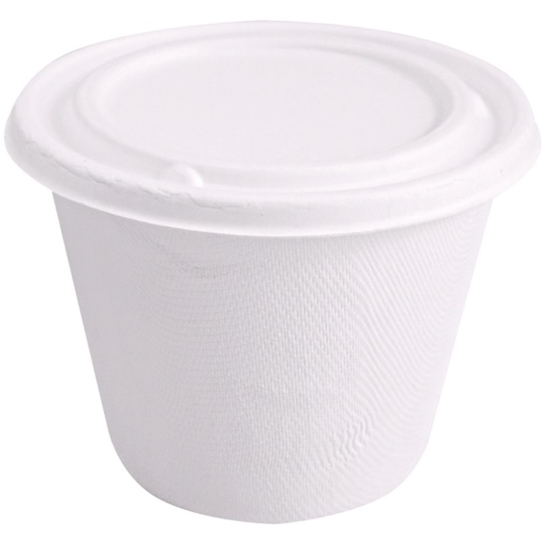 NATURE Star gobelets à soupe fibres de canne, rond, blanc, 425 ml