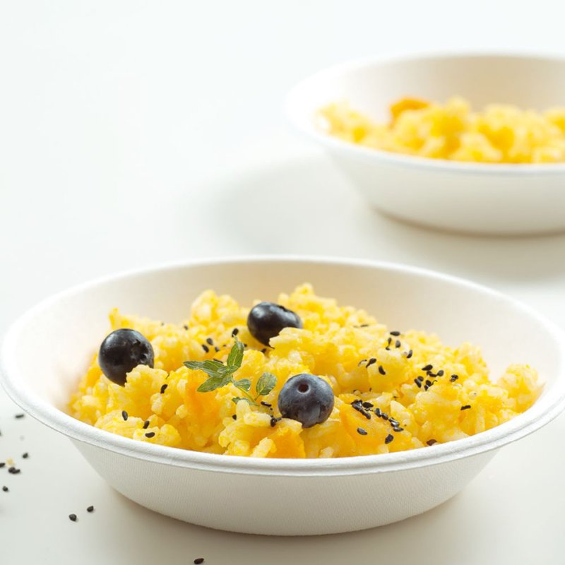 NATURE Star coupelle en bagasse de canne à sucre ronde, blanche, 1000 ml, 25 pièces
