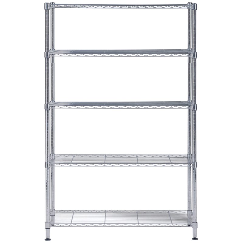 ALBA multifunctioneel rek Mobi5L, 1200 mm breed, 5 planken, metallgrijs