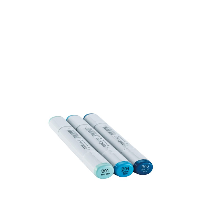 COPIC markers sketch Color Fusion 6, refillable, 3 pieces, B01/B04/B06