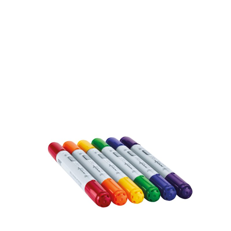 COPIC Marker ciao Primary, dual tip, alcohol-based, 6 pieces