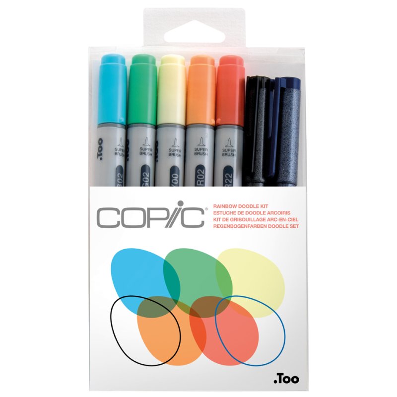 COPIC markers ciao Doodle Kit Rainbow, alcohol-based, 7-piece set