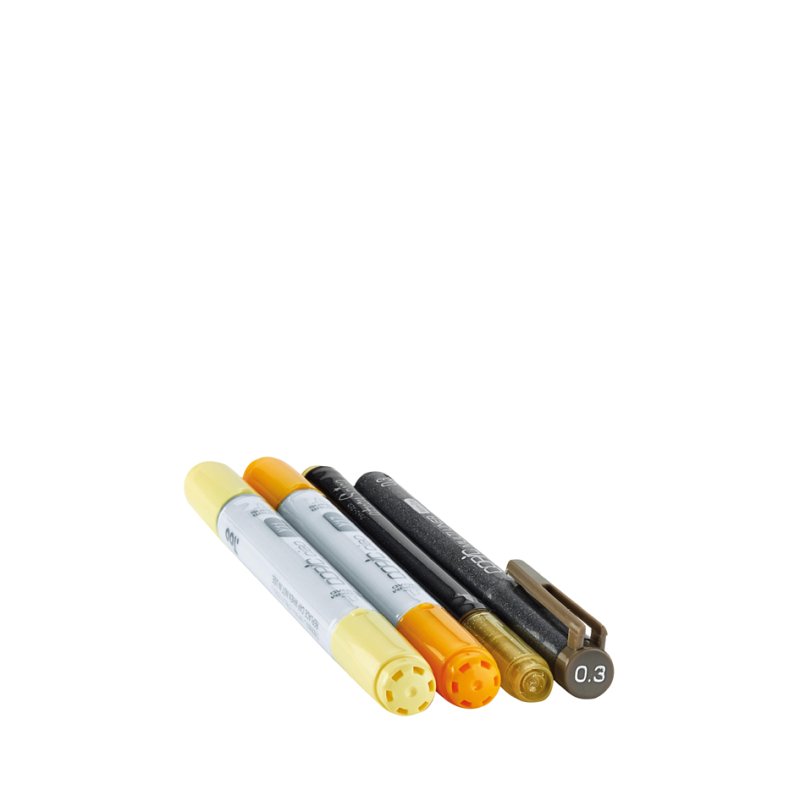 COPIC marker ciao Doodle Pack Yellow, alcohol-based, 4-piece set