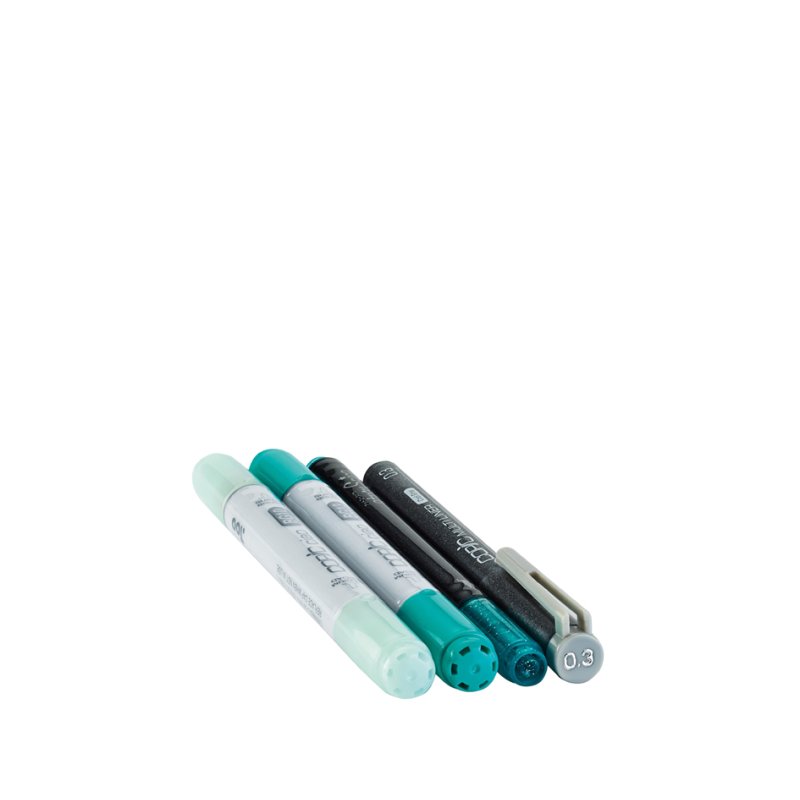 COPIC markers ciao Doodle Pack Turquoise, alcohol-based, dual tip, 4-piece