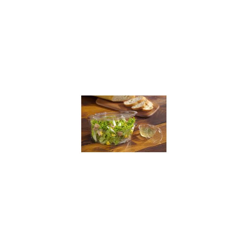 STARPAK gobelets d'emballage octogonaux avec couvercle clipsable, 500 ml, PP transparent, 50 pièces
