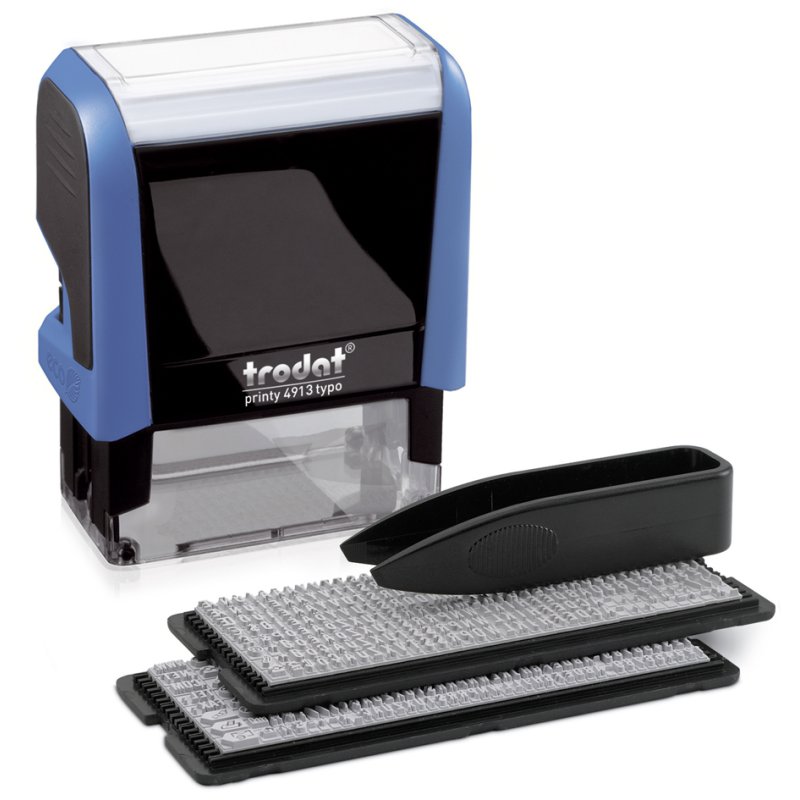 Trodat tekststempel Printy 4913 TYPO 4.0, zelf samenstellen, 58×22 mm, 5 regels